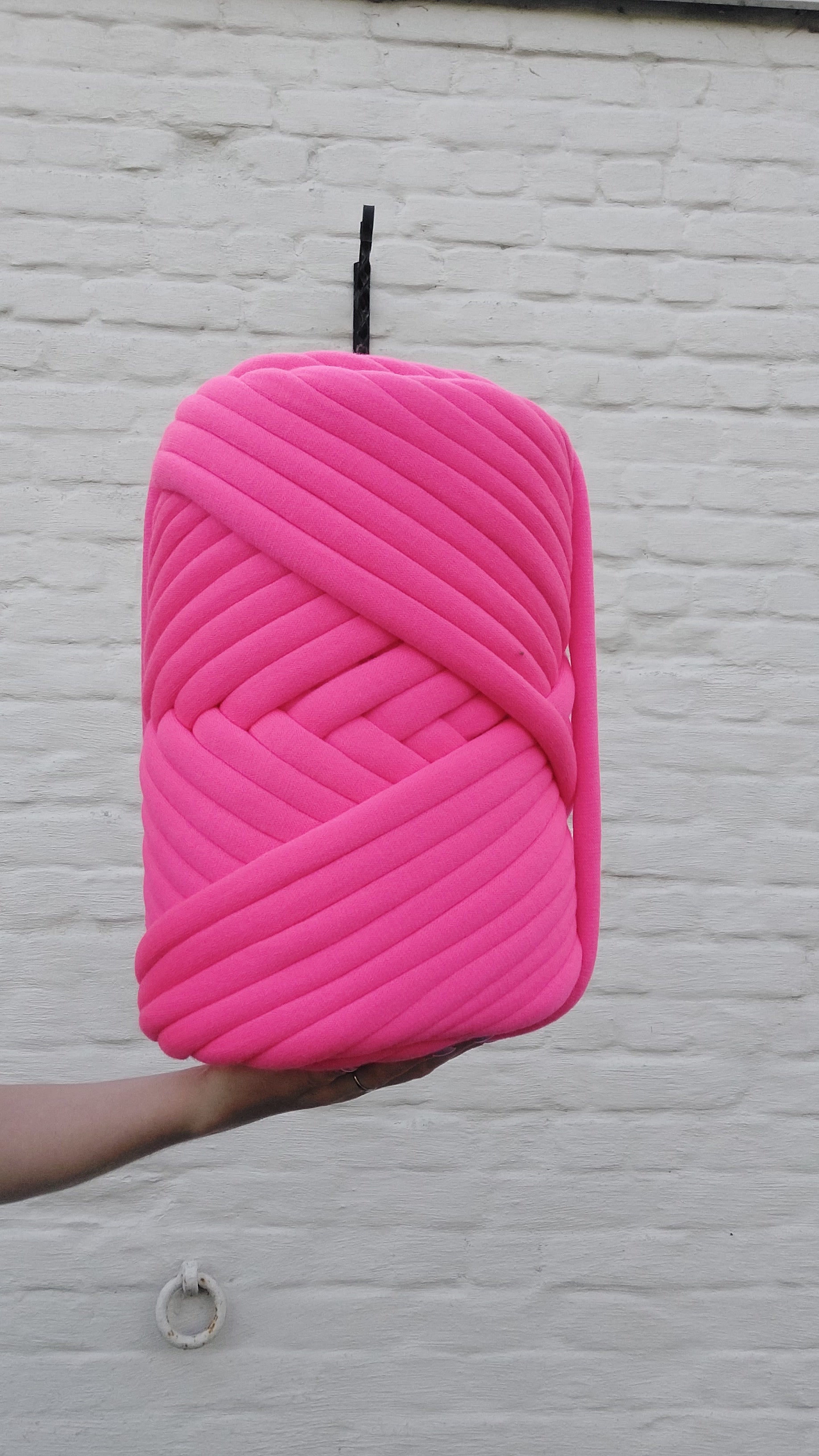Chunky garen fluo roze
